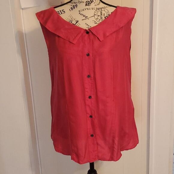 Leena Studio 100% silk sleeveless blouse. Size M - Picture 1 of 4